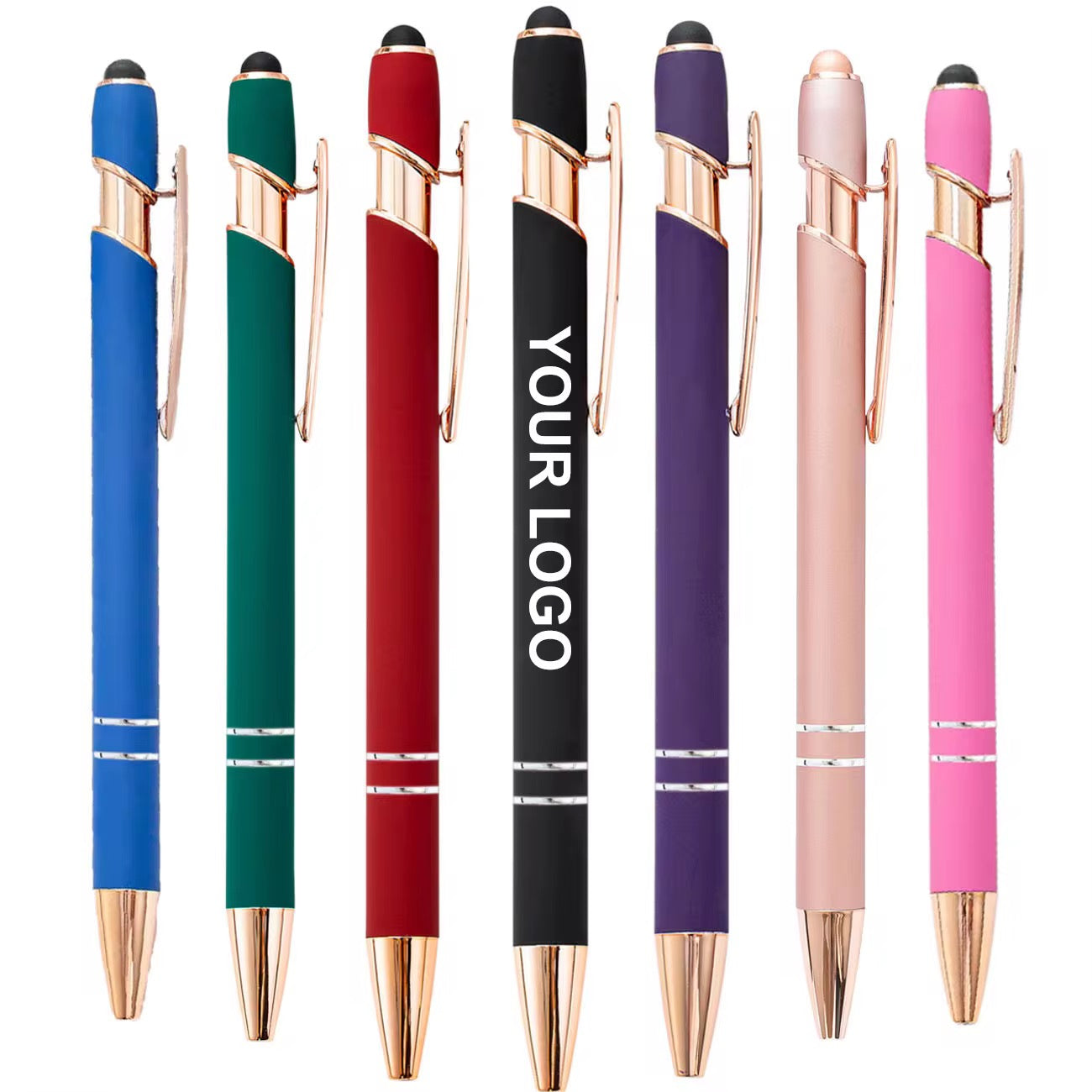 Goldfarbener Metall-Kugelschreiber mit edler Logo-Gravur – exklusiver Werbeartikel für Firmen