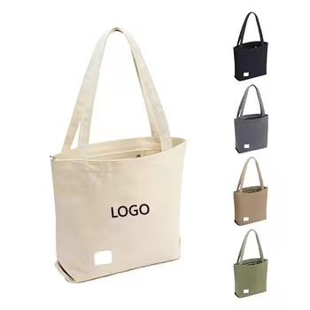 Stofftasche mit Bodenfalte in mehreren Farben – personalisierbar mit Logo-Aufdruck für Marken.