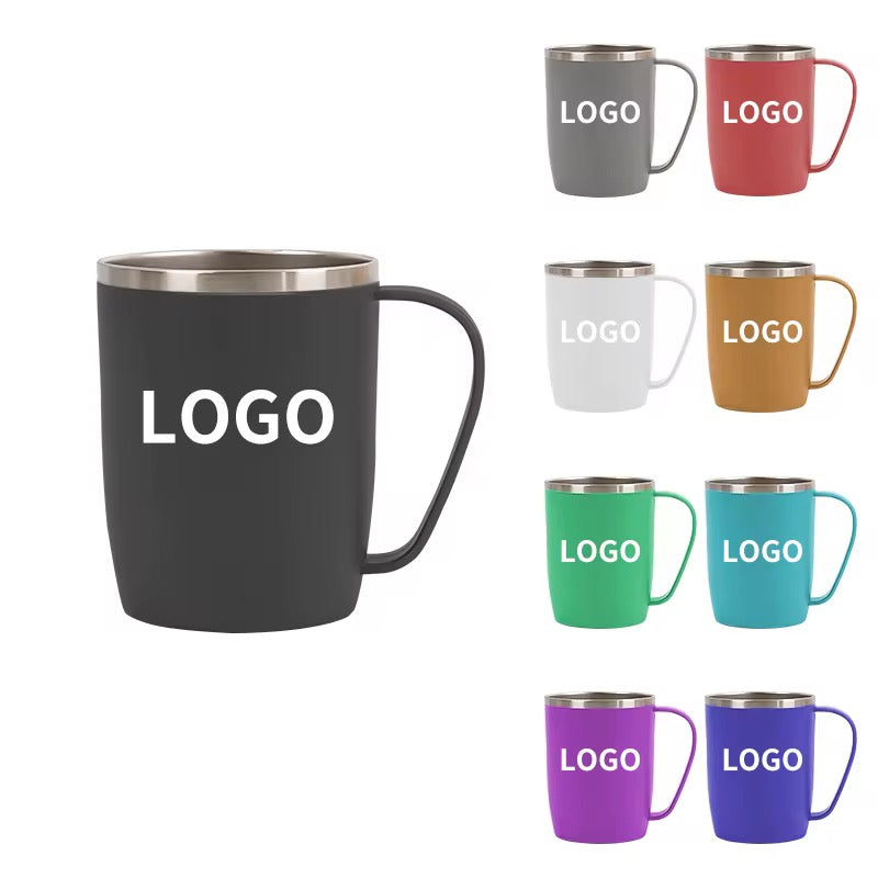 Thermobecher in mehreren Farbvarianten, alle individuell bedruckbar.